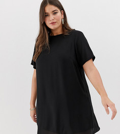 Прозрачное платье мини А-силуэта ASOS DESIGN Curve-Черный