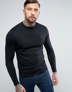 Черный хлопковый джемпер Fred Perry