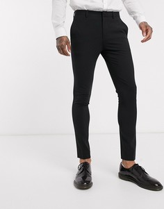 Черные облегающие брюки ASOS DESIGN-Черный
