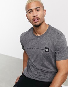 Серая футболка с надписью "Never Stop Exploring" The North Face-Серый