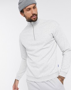Светло-серый свитшот с молнией Jack & Jones Originals