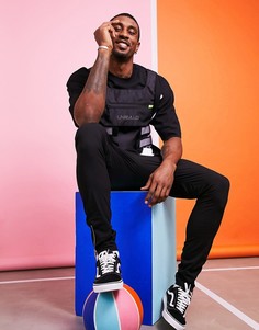 Черные джинсы скинни от комплекта с надписью "dark future" ASOS DESIGN-Черный