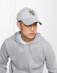 Серая кепка с регулируемым ремешком New Era 9forty NY-Серый