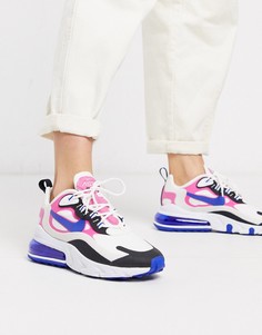 Кроссовки белого/розового/черного цвета Nike Air Max 270 React-Белый