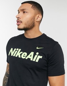 Черная футболка с логотипом Nike Air-Черный