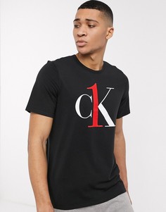 Черная футболка с круглым вырезом и логотипом Calvin Klein CK One-Черный