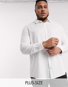 Белая фактурная рубашка Burton Menswear Big & Tall-Белый