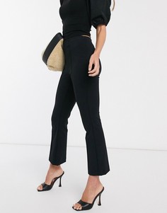 Черные расклешенные леггинсы с завышенной талией Vero Moda-Черный