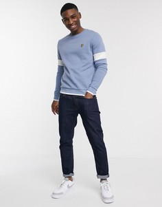 Свитшот с круглым вырезом и окантовкой Lyle & Scott-Синий