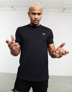 Темно-синяя футболка с окантовкой Fred Perry-Темно-синий