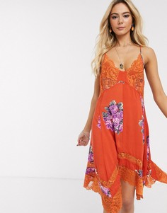 Платье А-силуэта Free People table for 2-Оранжевый