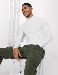 Белая обтягивающая водолазка ASOS DESIGN-Белый