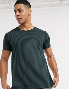 Сине-зеленая футболка в полоску Esprit-Зеленый