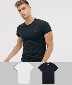 Две футболки черного и белого цвета Farah - Farris-Белый