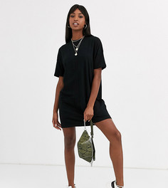 Платье-футболка с двумя карманами ASOS DESIGN Tall-Черный