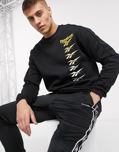 Черный свитшот с логотипом Reebok Classics
