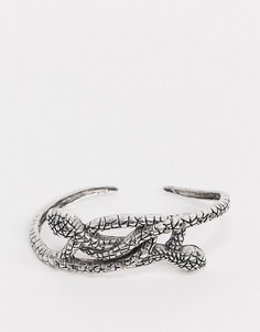 Серебристый браслет на тыльную сторону руки со змеей Reclaimed Vintage inspired эксклюзивно для ASOS-Серебряный