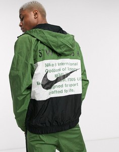 Черная куртка на молнии с капюшоном Nike-Черный