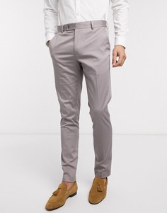 Серые брюки скинни из эластичного хлопка ASOS DESIGN wedding-Серый