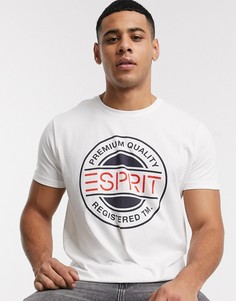 Белая футболка с логотипом Esprit-Белый