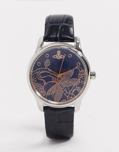 Женские часы с кожаным ремешком Vivienne Westwood Fitzrovia VV197NVNV-Темно-синий