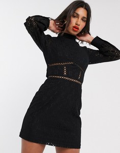 Кружевное платье мини Fashion Union-Черный