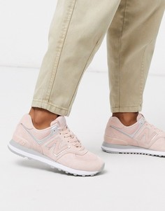 Розовые кроссовки New Balance 574-Розовый