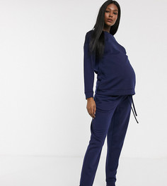 Комплект из свитшота и джоггеров для дома ASOS DESIGN Maternity-Темно-синий