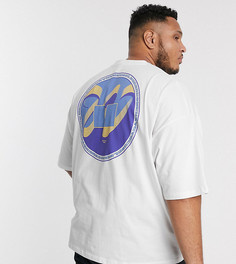 Oversized-футболка с принтом на спине в стиле ретро ASOS DESIGN Plus-Белый