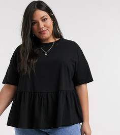 Свободный повседневный топ ASOS DESIGN Curve-Черный