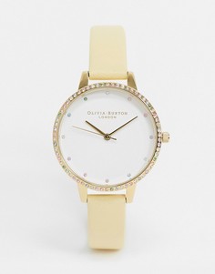 Часы с желтым кожаным ремешком Olivia Burton OB16RB20-Желтый