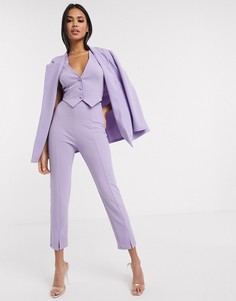 Узкие трикотажные брюки ASOS DESIGN-Фиолетовый