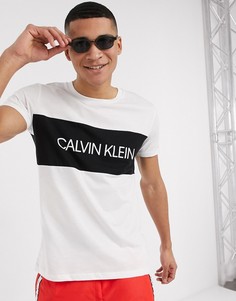 Белая футболка с логотипом Calvin Klein-Белый