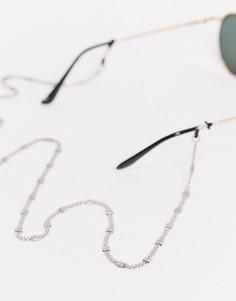 Солнцезащитные очки в винтажном стиле ASOS DESIGN-Серебряный