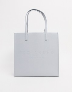 Серая сумка со штрихованной текстурой и логотипом Ted Baker-Серый