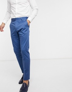 Синие хлопковые брюки скинни ASOS DESIGN-Синий