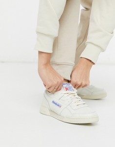 Белые кроссовки Reebok Workout Plus 1987-Кремовый