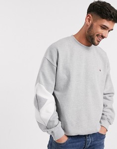 Серый меланжевый свитшот из органического хлопка Topman