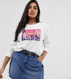 Свитшот с фотографическим принтом Levis Plus-Белый