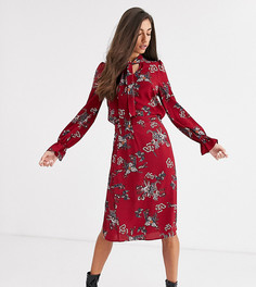 Блузка с принтом пейсли и бантом Vero Moda Tall-Красный