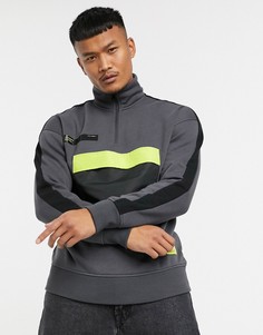 Серый свитшот на молнии Jack & Jones