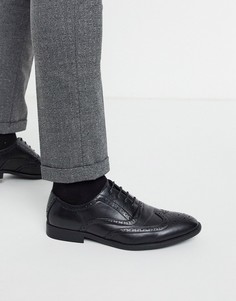 Черные броги из искусственной кожи ASOS DESIGN-Черный