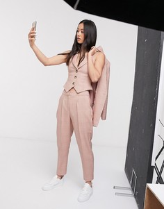 Суженные книзу брюки в клетку ASOS DESIGN-Мульти