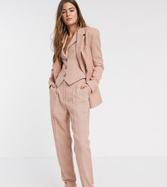 Суженные книзу брюки в красную клетку ASOS DESIGN Tall-Мульти