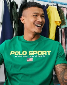 Зеленая футболка с логотипом Polo Ralph Lauren Sport Capsule-Зеленый