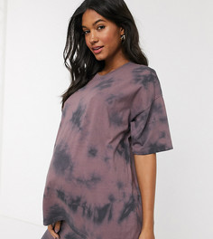Oversize-футболка с принтом тай-дай ASOS DESIGN Maternity-Розовый