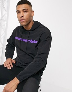 Худи черного цвета из нейлона и трикотажа Jack & Jones Core-Черный