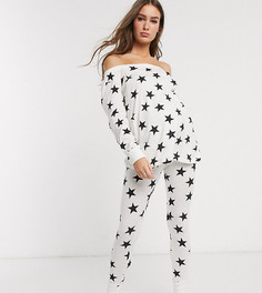 Леггинсы для дома с манжетами и звездами ASOS DESIGN Maternity-Мульти