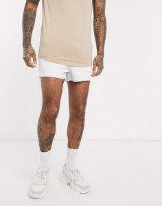 Белые короткие шорты чиносы скинни с эластичным поясом ASOS DESIGN-Белый