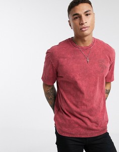 Футболка рыжего цвета с принтом тигра Topman-Коричневый